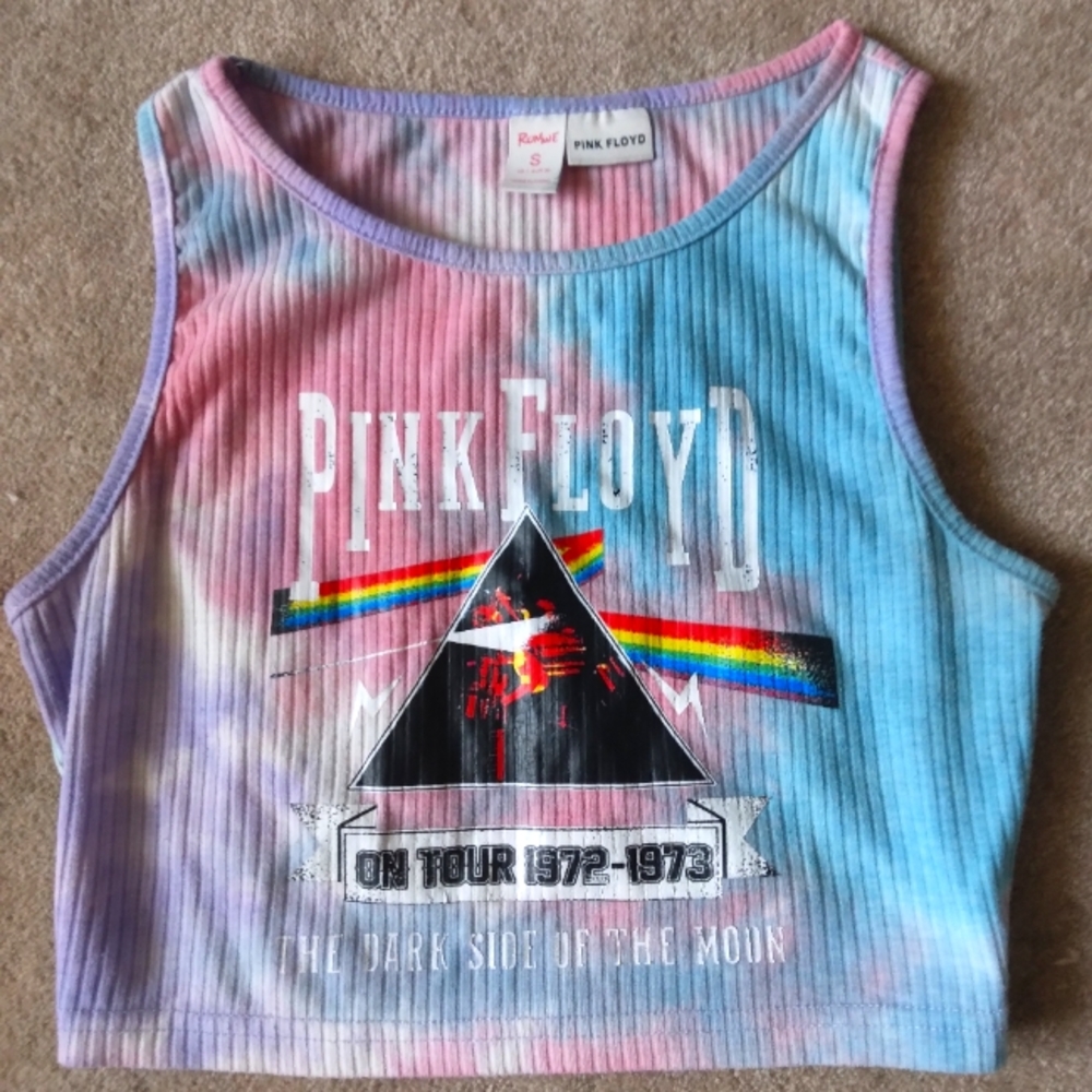 Pink Floyd muscle crop top tee